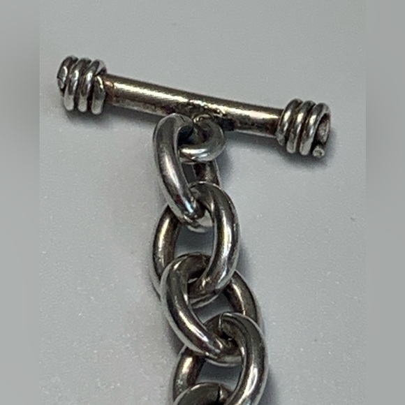 Silpada Rare Sterling Silver Puffy Heart Toggle Clasp Bracelet - Picture 4 of 15